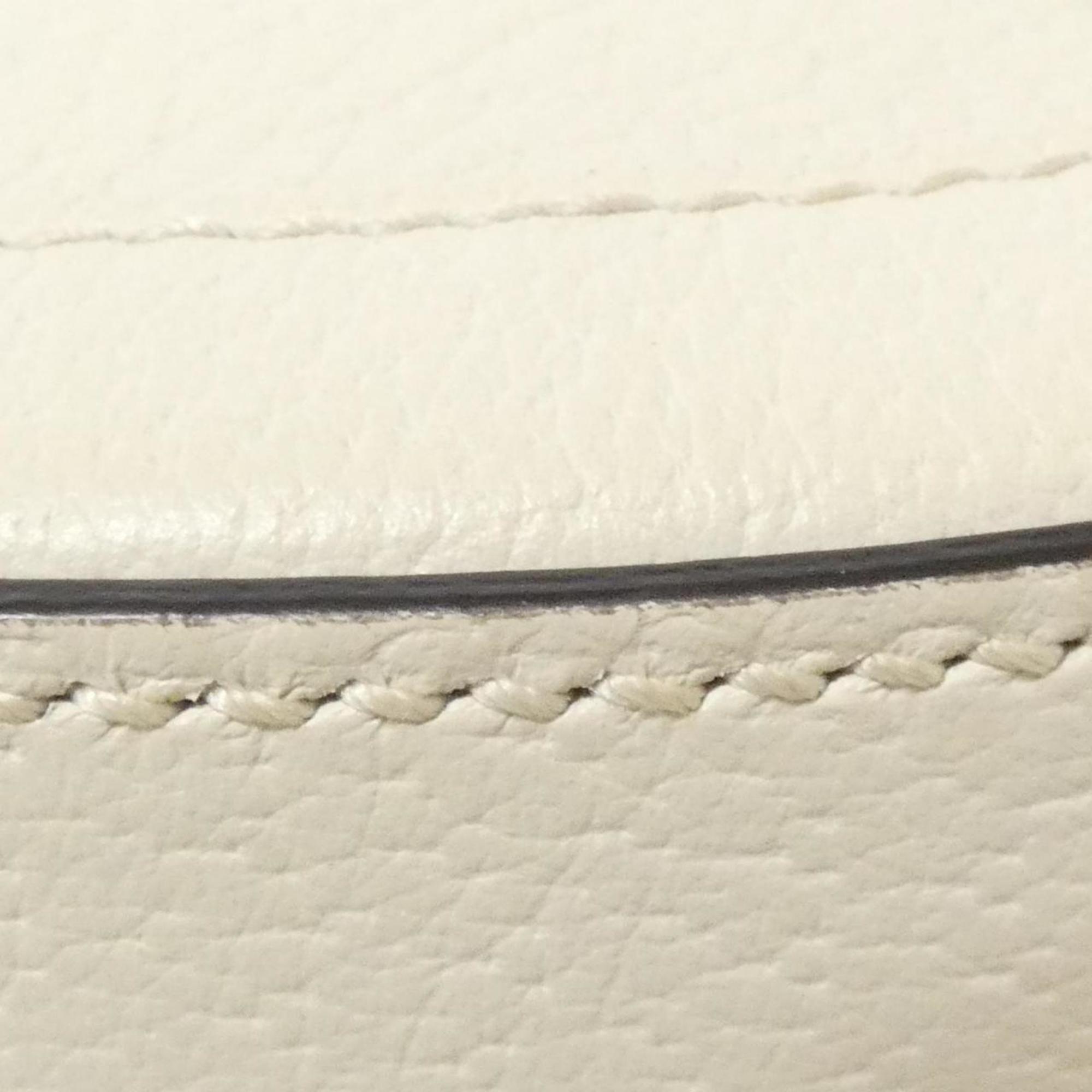 Gucci Ophidia White Leather Shoulder Bag (Pre-Owned)