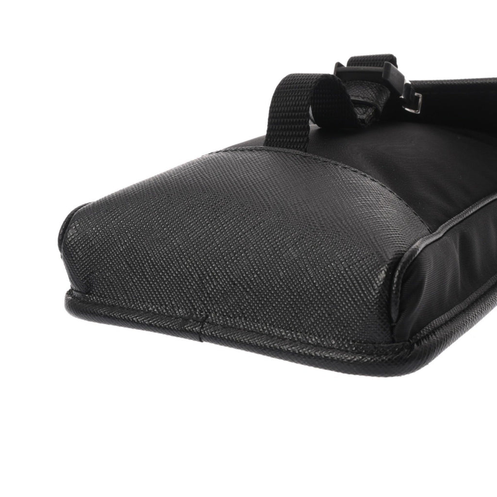 Prada Black Nylon Leather Shoulder Bag (Pre-Owned)
