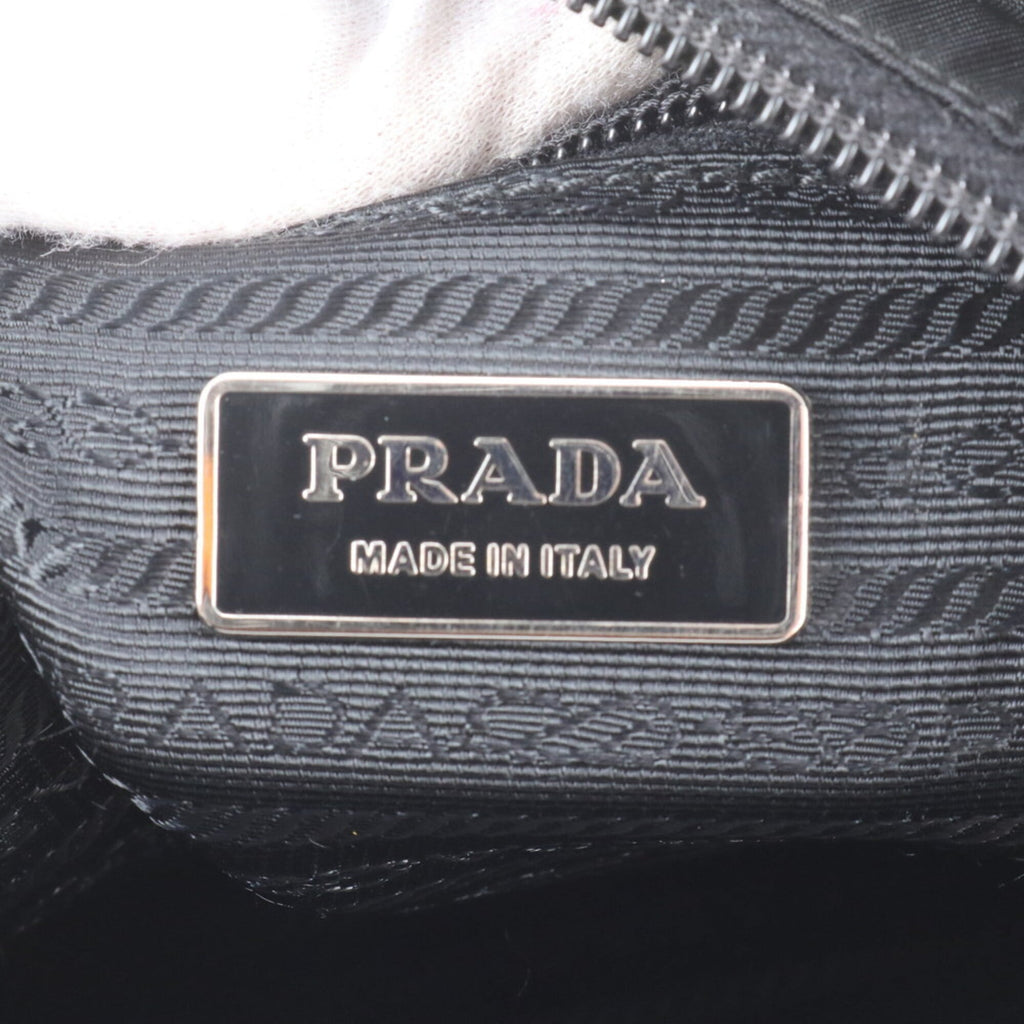 Prada Black Nylon Leather Shoulder Bag (Pre-Owned)