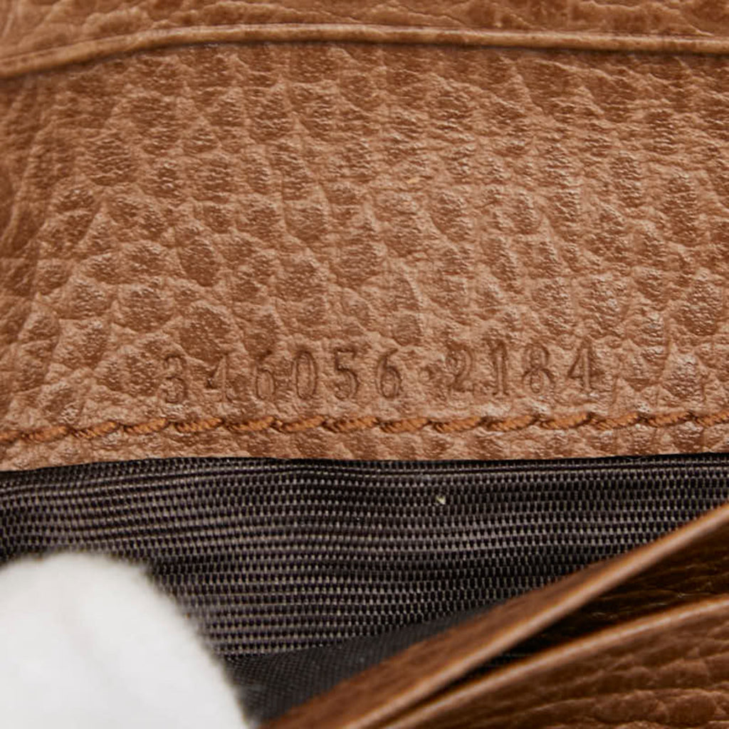 Gucci Beige Brown Canvas Leather Wallet (Bi-Fold) (Pre-Owned)