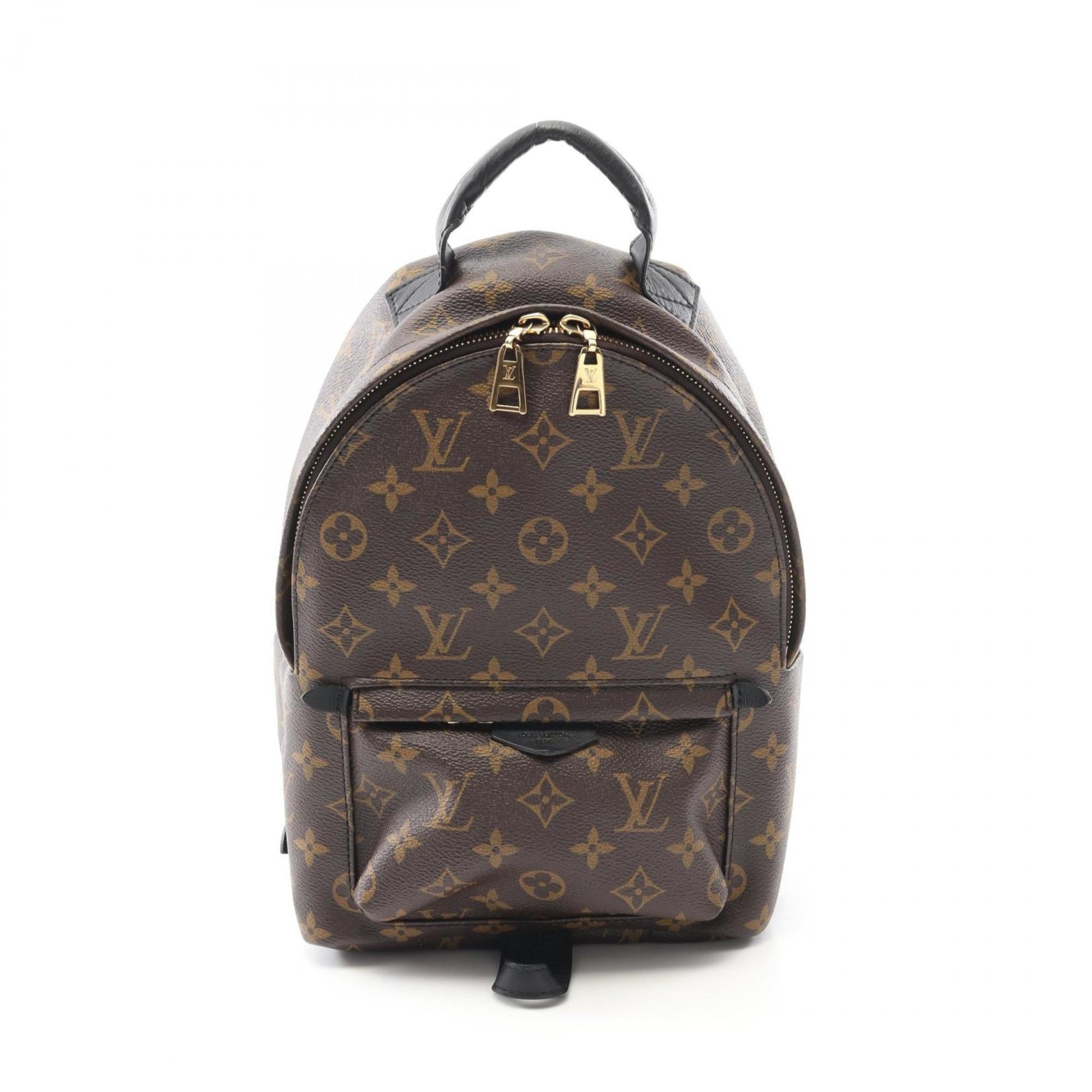Louis Vuitton Black Brown Monogram Coated Canvas Backpack (Pre-Owned)