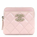 Chanel Light Pink Grained Calfskin Coin Purse/Coin Case (Pre-Owned)
