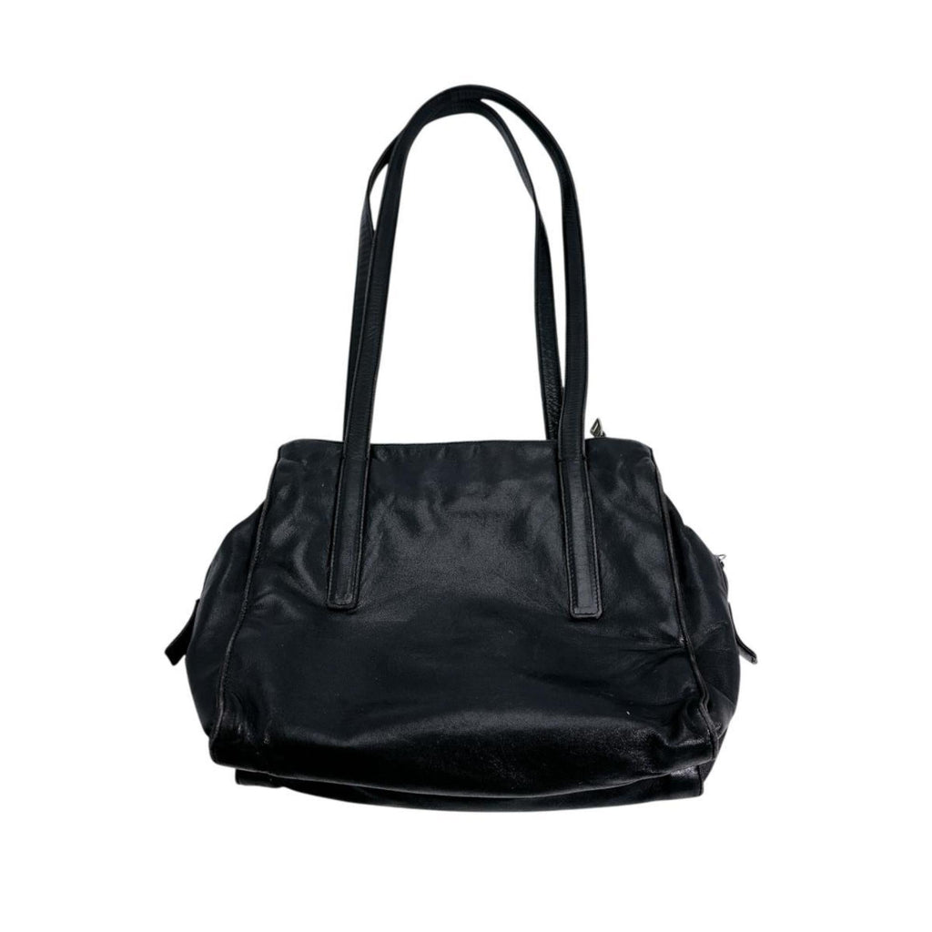Prada Black Leather Tote Bag (Pre-Owned)