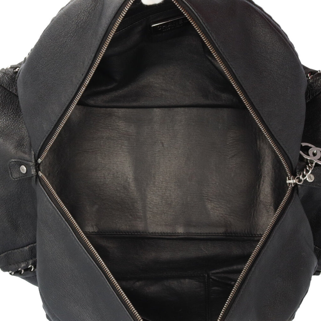 Chanel Black Leather Boston Bag (Pre-Owned)