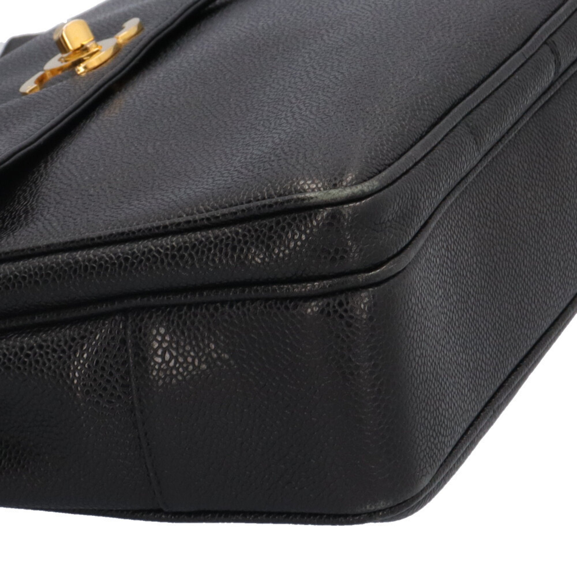 Chanel Black Grained Calfskin Tote Bag (Pre-Owned)