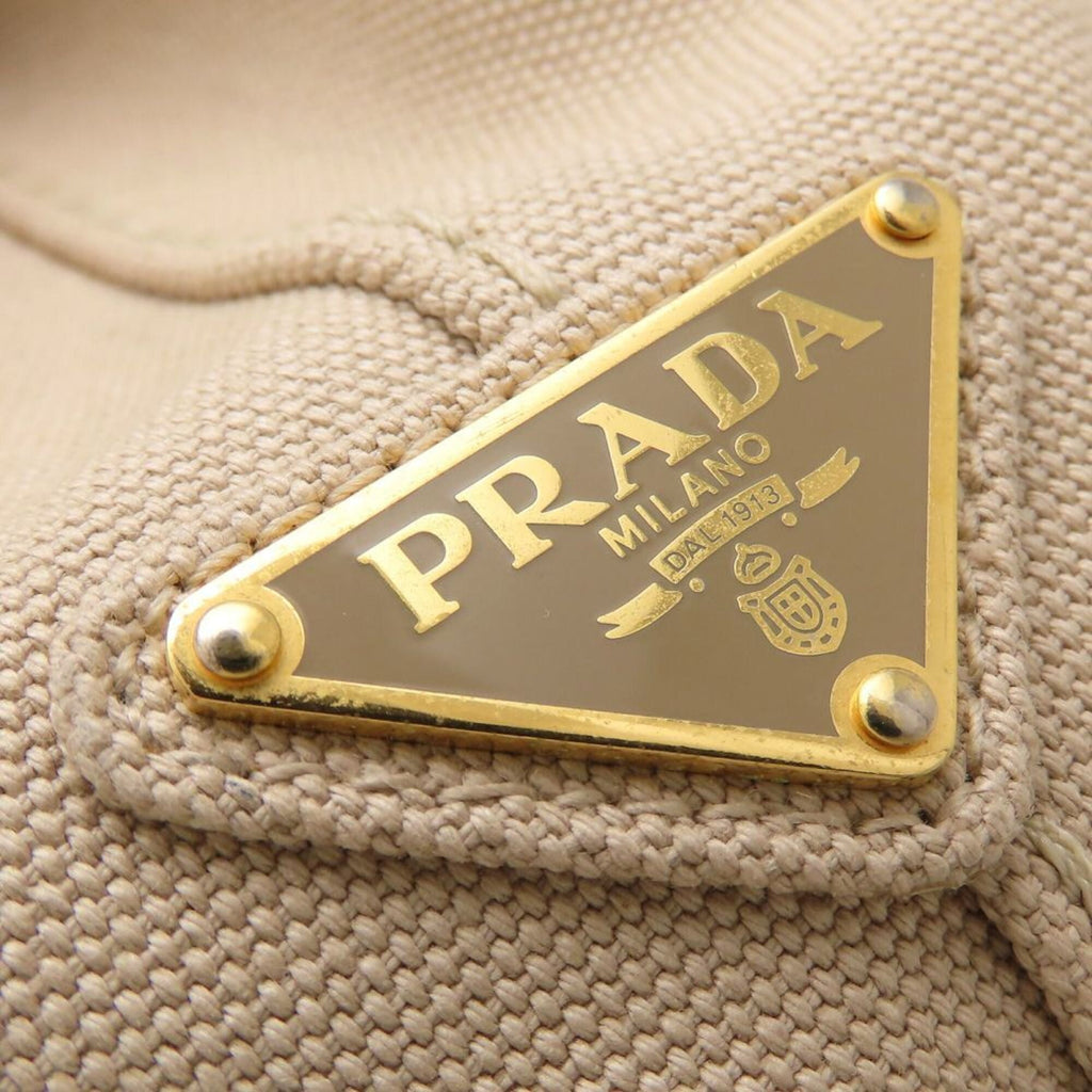 Prada Beige Canvas Handbag (Pre-Owned)