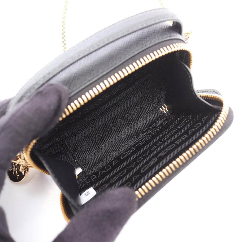 Prada Black Saffiano Triangle Handbag Shoulder Bag (Pre-Owned)