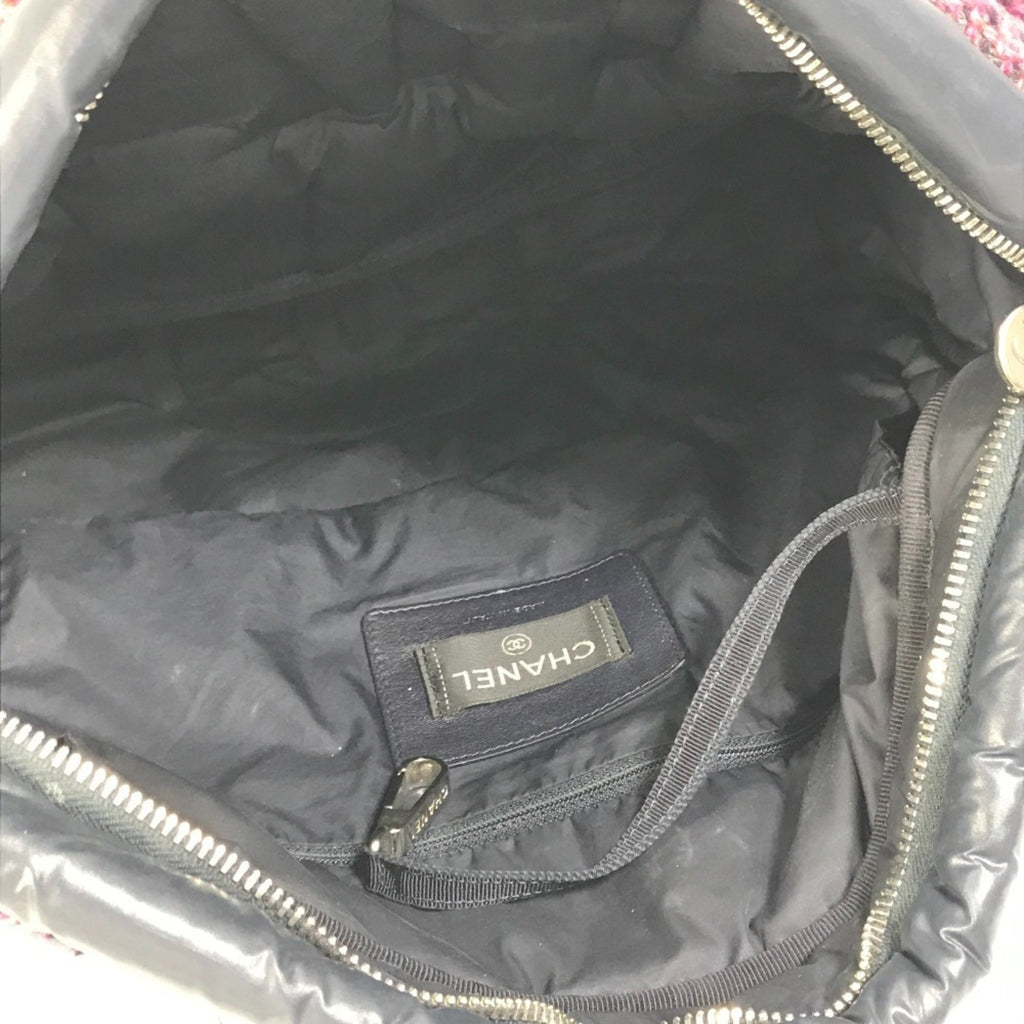 Chanel Navy Pink Nylon Tweed Fanny Pack Shoulder Bag (Pre-Owned)