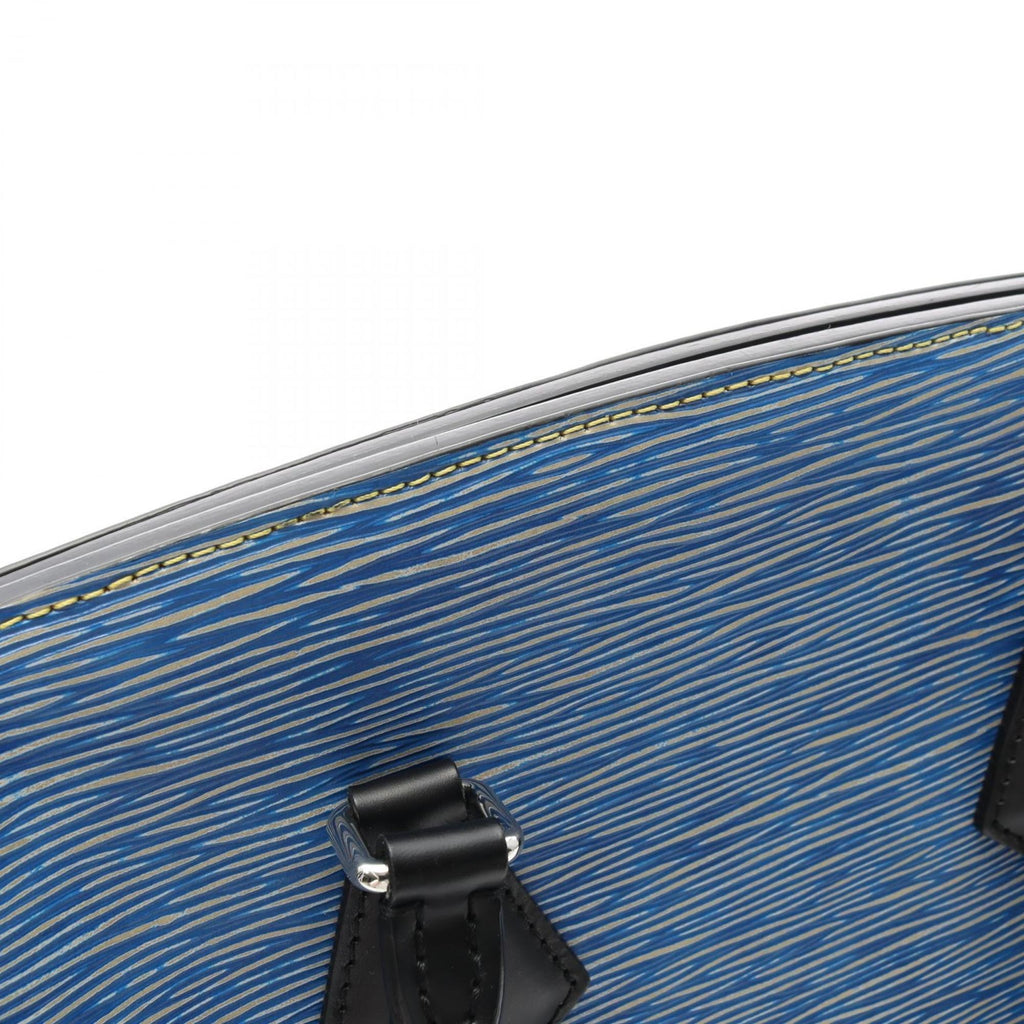 Louis Vuitton Black Blue Leather Tote Bag (Pre-Owned)