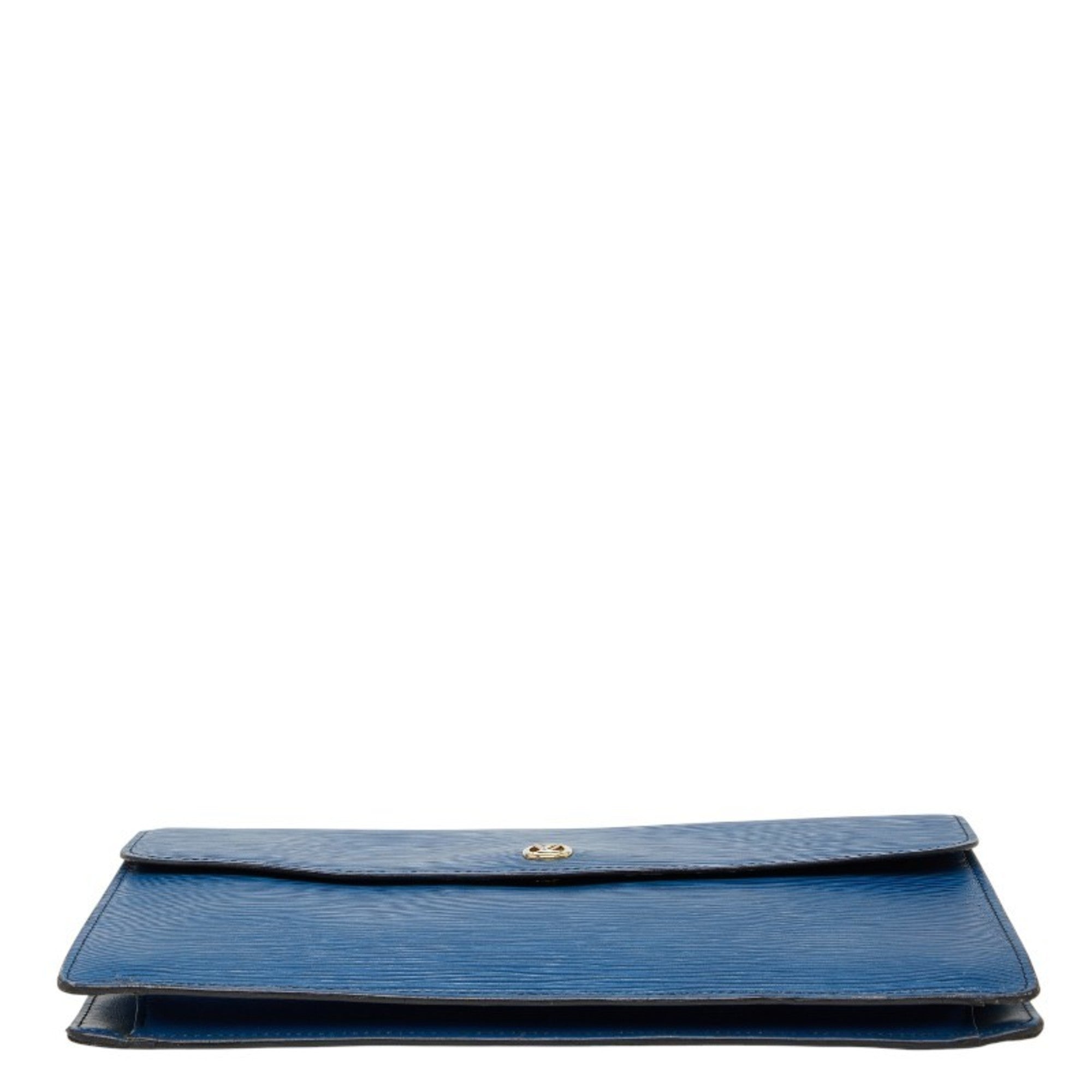 Louis Vuitton Epi Toledo Blue Leather Clutch Bag (Pre-Owned)