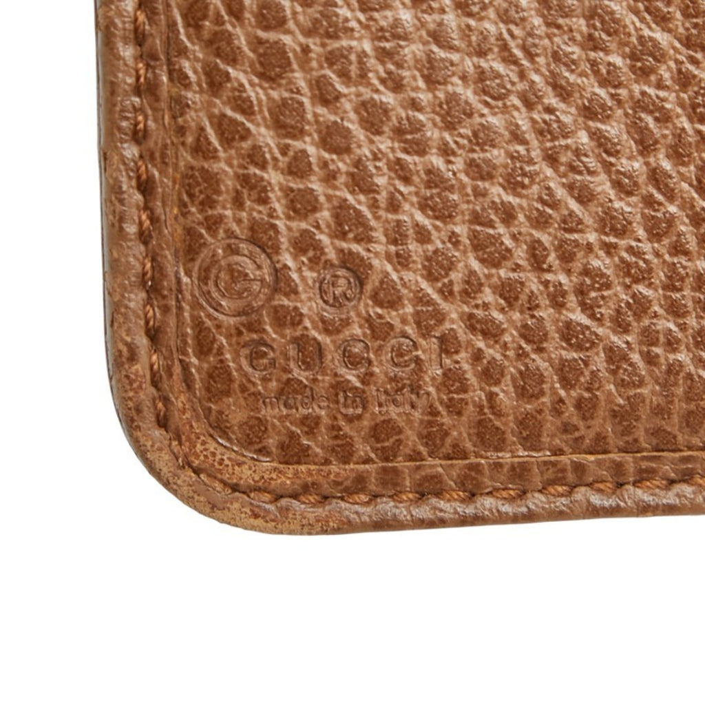 Gucci Beige Brown Canvas Leather Wallet (Bi-Fold) (Pre-Owned)