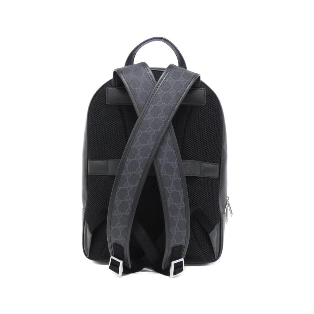 Gucci Black Gg Supreme Leather Backpack (Pre-Owned)
