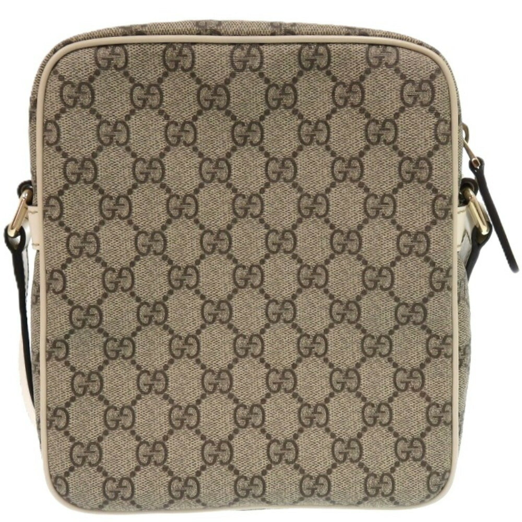 Gucci Brown Ivory Gg Supreme Pvc Shoulder Bag (Pre-Owned)
