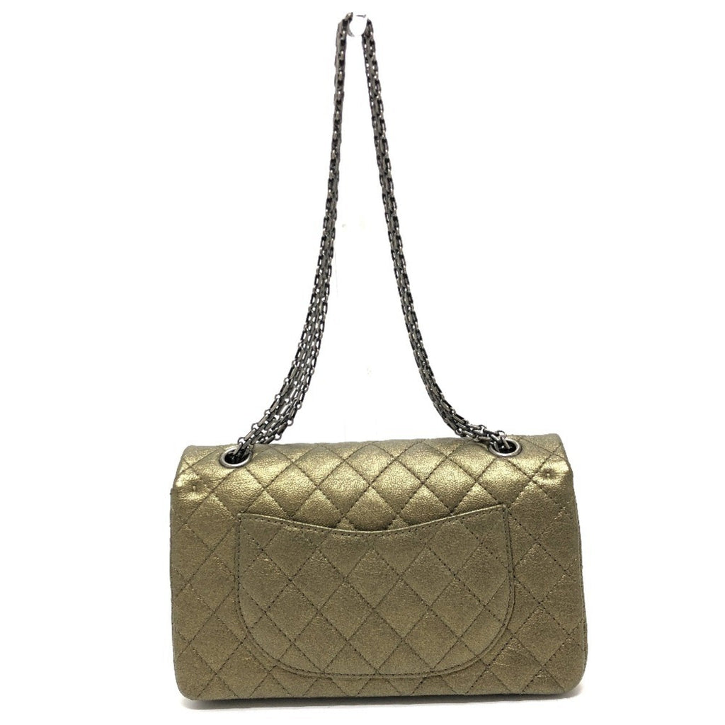 Chanel Bronze Leather Shoulder Bag (Pre-Owned)