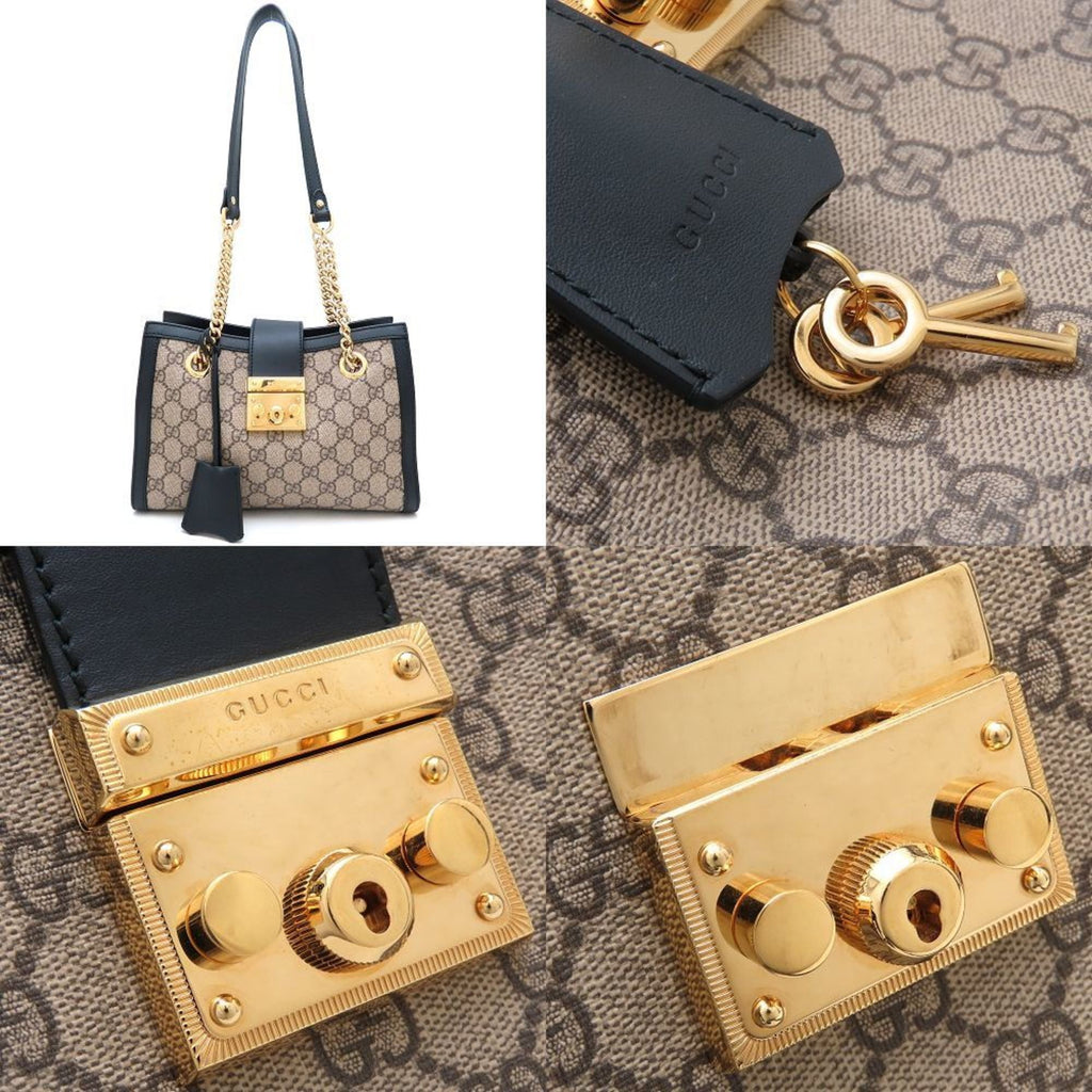 Gucci Brown Gg Supreme Leather Shoulder Bag Tote Bag (Pre-Owned)