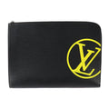 Louis Vuitton Black Yellow Epi Leather Clutch Bag Handbag Pochette Pouch (Pre-Owned)