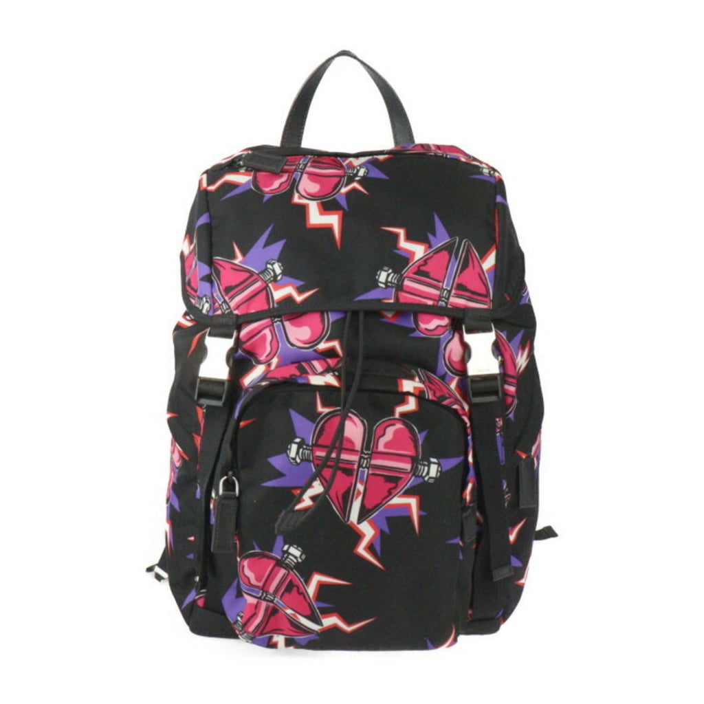 Prada Black Pink Nylon Backpack (Pre-Owned)