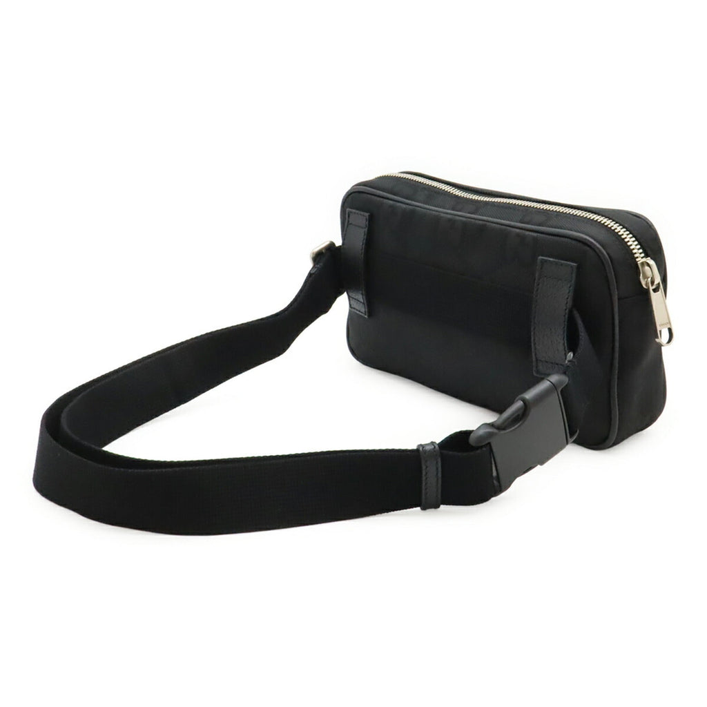 Gucci Black Nylon Canvas Leather Fanny Pack Sling Bag (Pre-Owned)