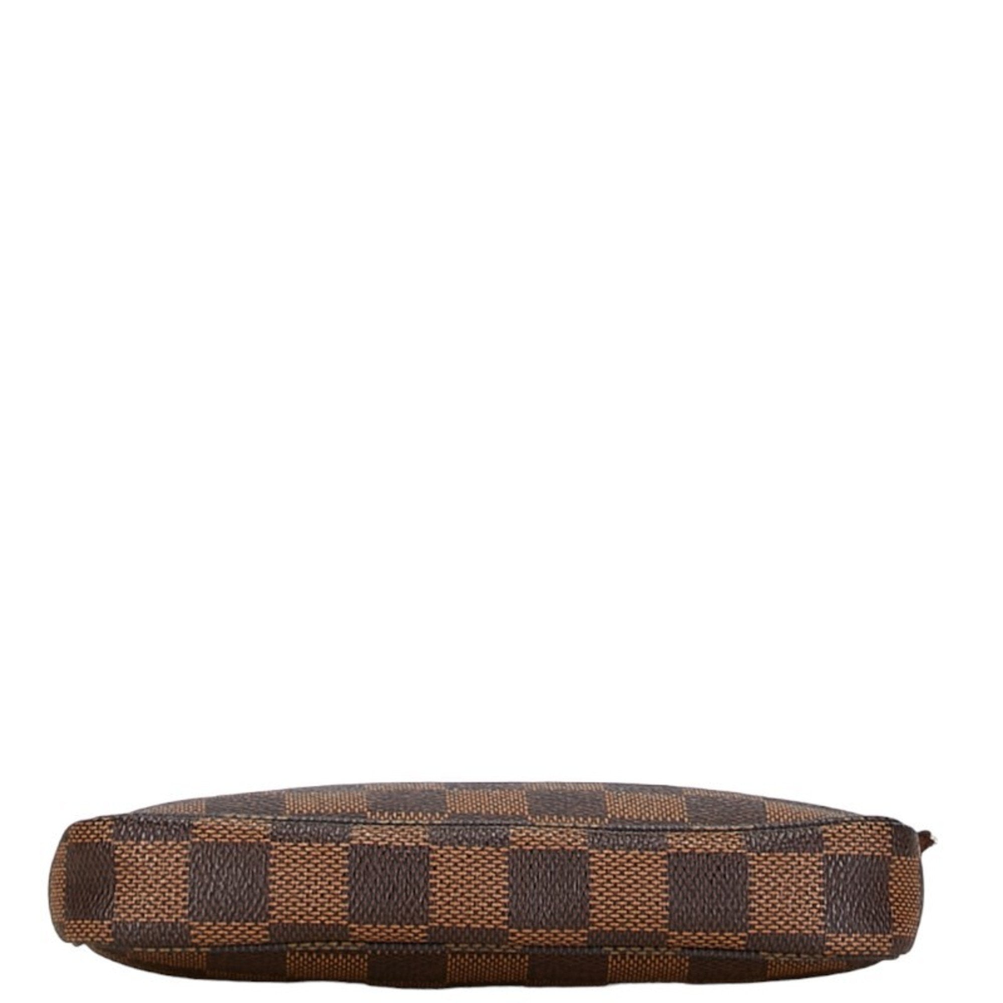 Louis Vuitton Brown Pvc Leather Handbag Pochette Pouch (Pre-Owned)