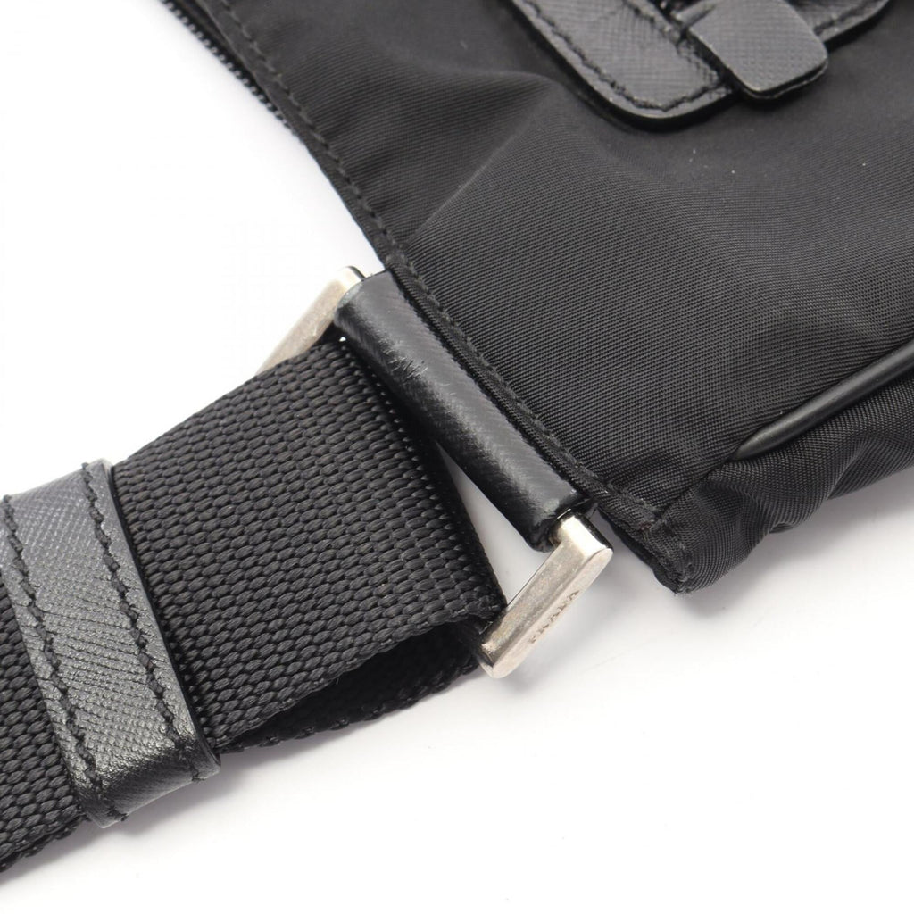 Prada Black Nylon Saffiano Triangle Handbag Shoulder Bag (Pre-Owned)