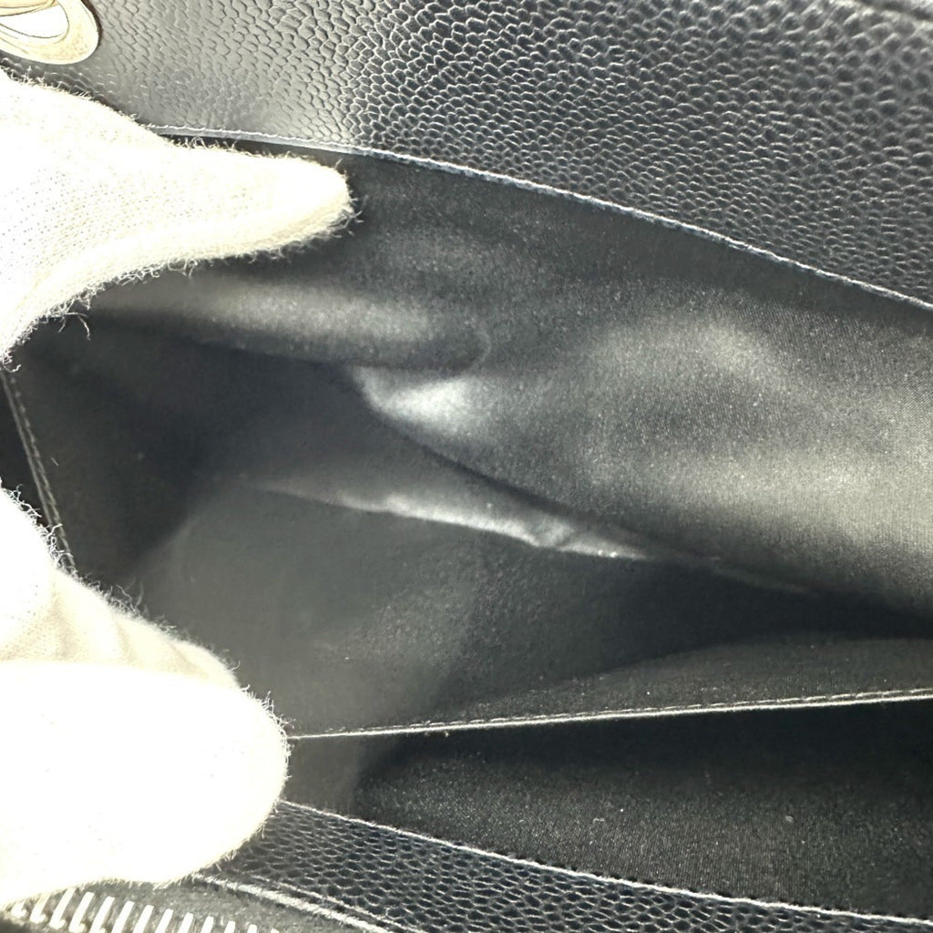 Chanel Black Grained Calfskin Handbag Tote Bag (Pre-Owned)