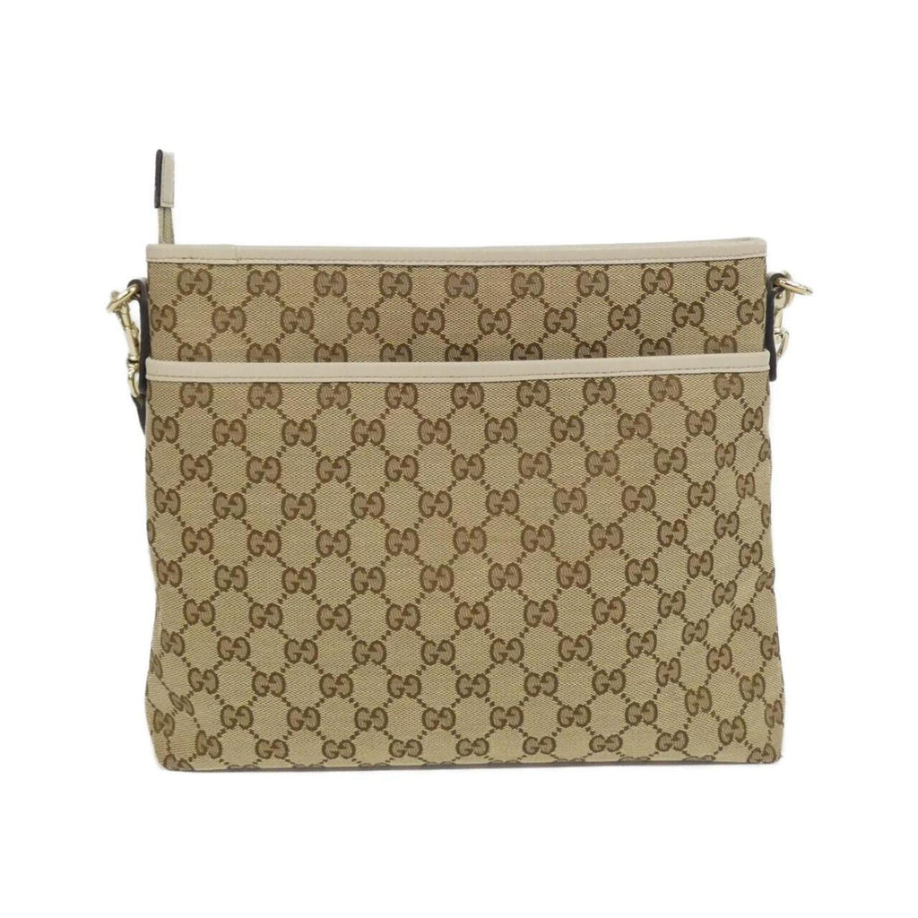 Gucci Gg Canvas Beige Ivory Gg Canvas Shoulder Bag (Pre-Owned)