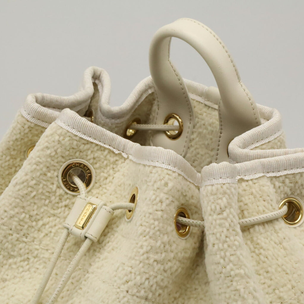 Chanel Ivory Light Beige Leather Backpack Shoulder Bag (Pre-Owned)