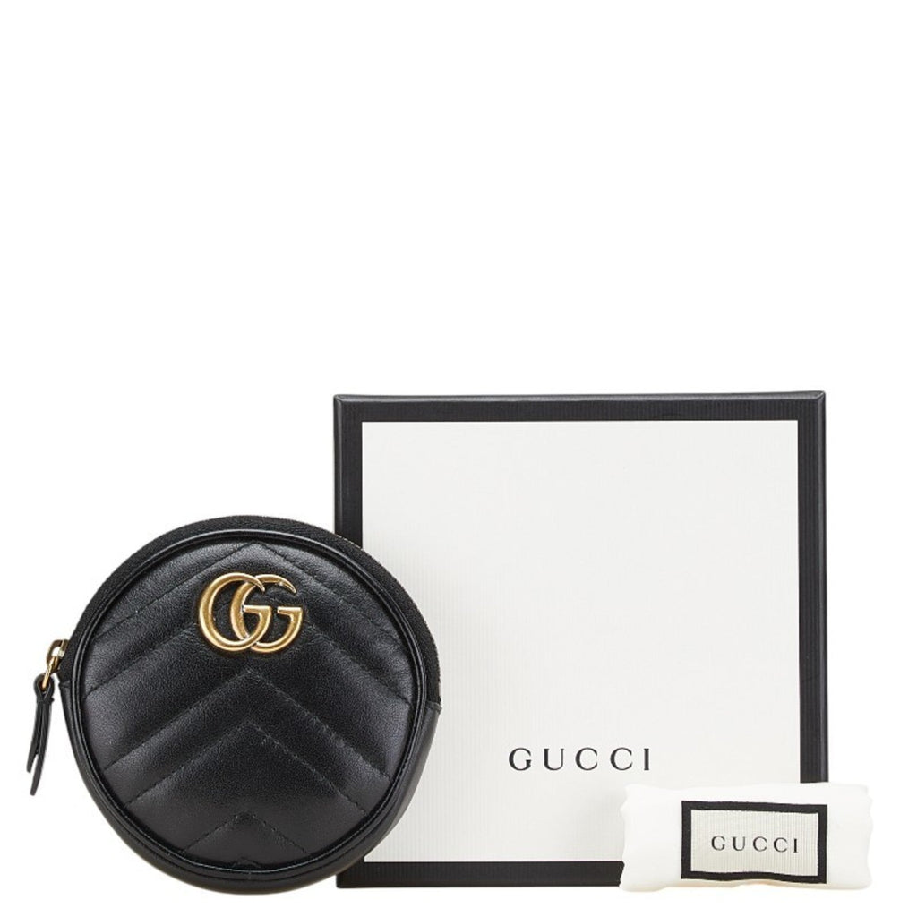 Gucci Black Leather Coin Purse/Coin Case (Pre-Owned)
