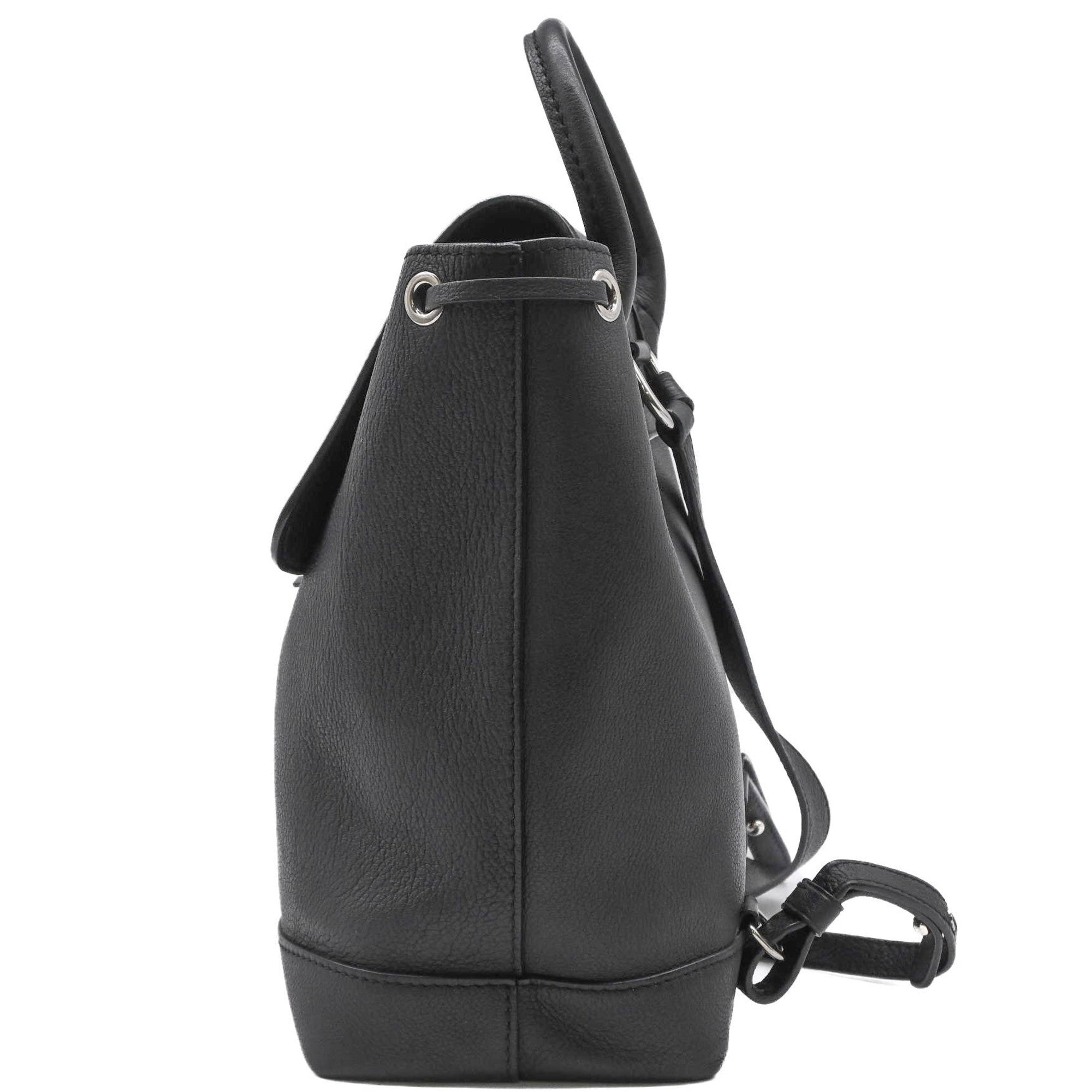 Louis Vuitton Black Leather Backpack (Pre-Owned)