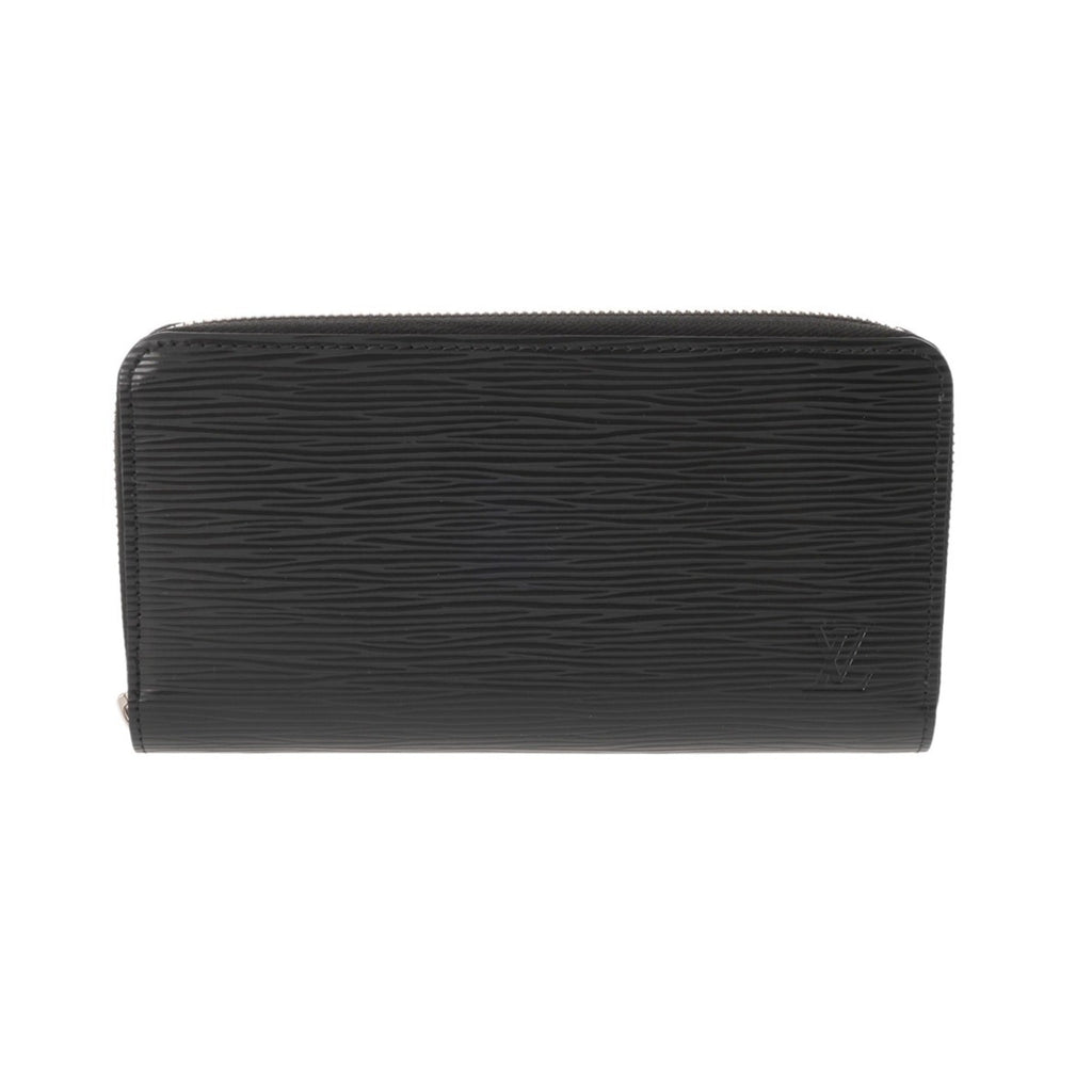 Louis Vuitton Noir Leather Long Wallet (Bi-Fold) (Pre-Owned)