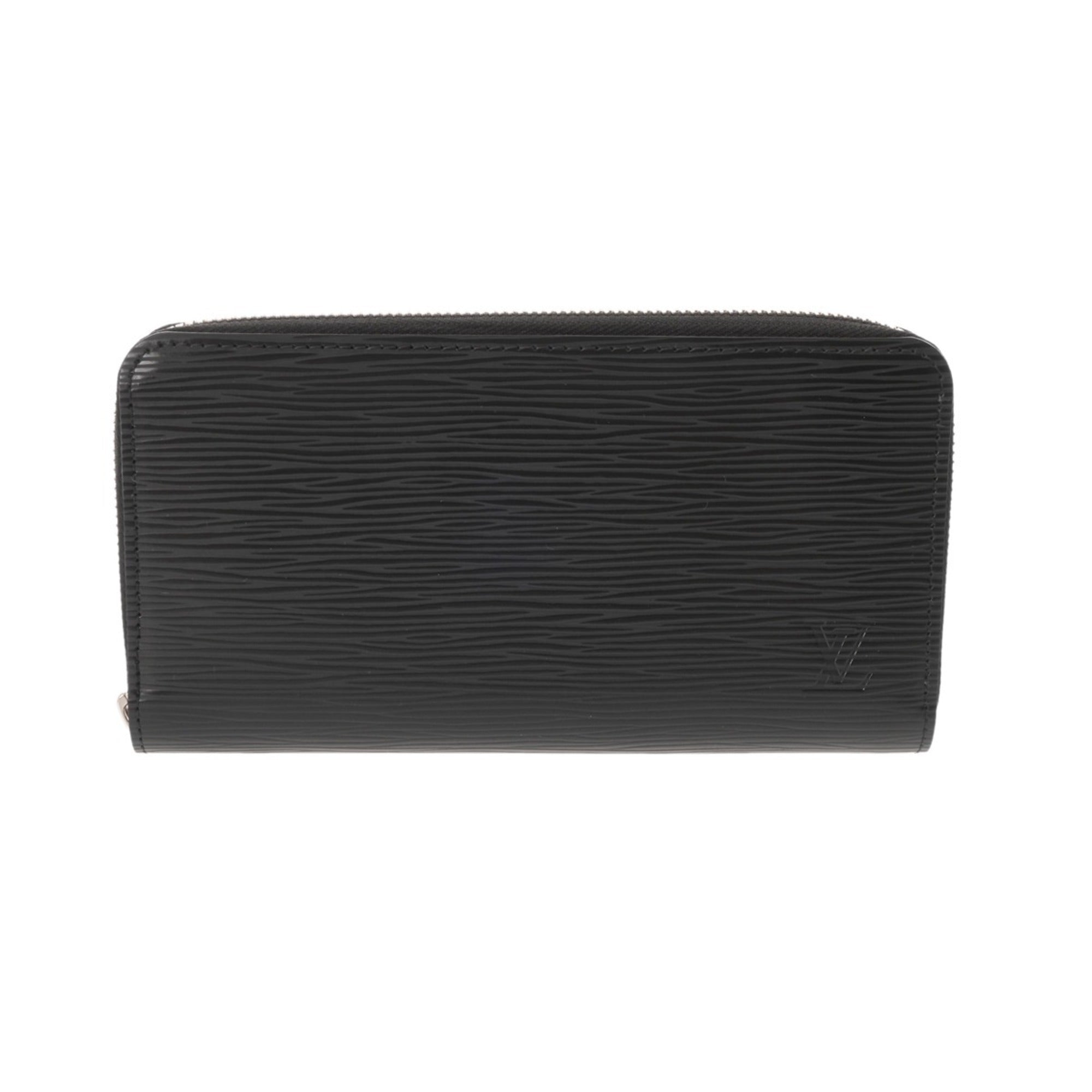 Louis Vuitton Noir Leather Long Wallet (Bi-Fold) (Pre-Owned)