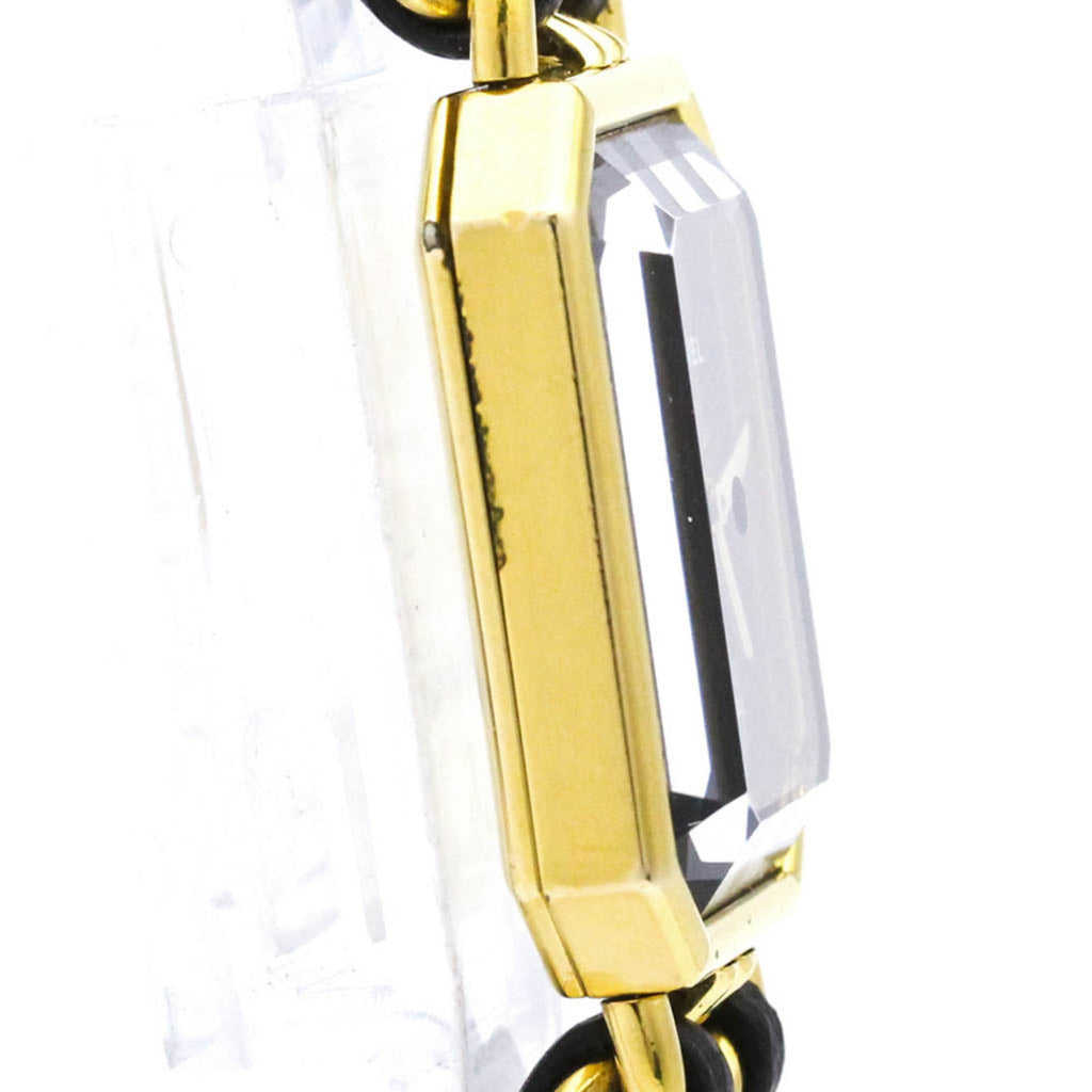 Chanel Premiere Rock Quartz Watch Plated Metal And Leather Watch (Pre-Owned)