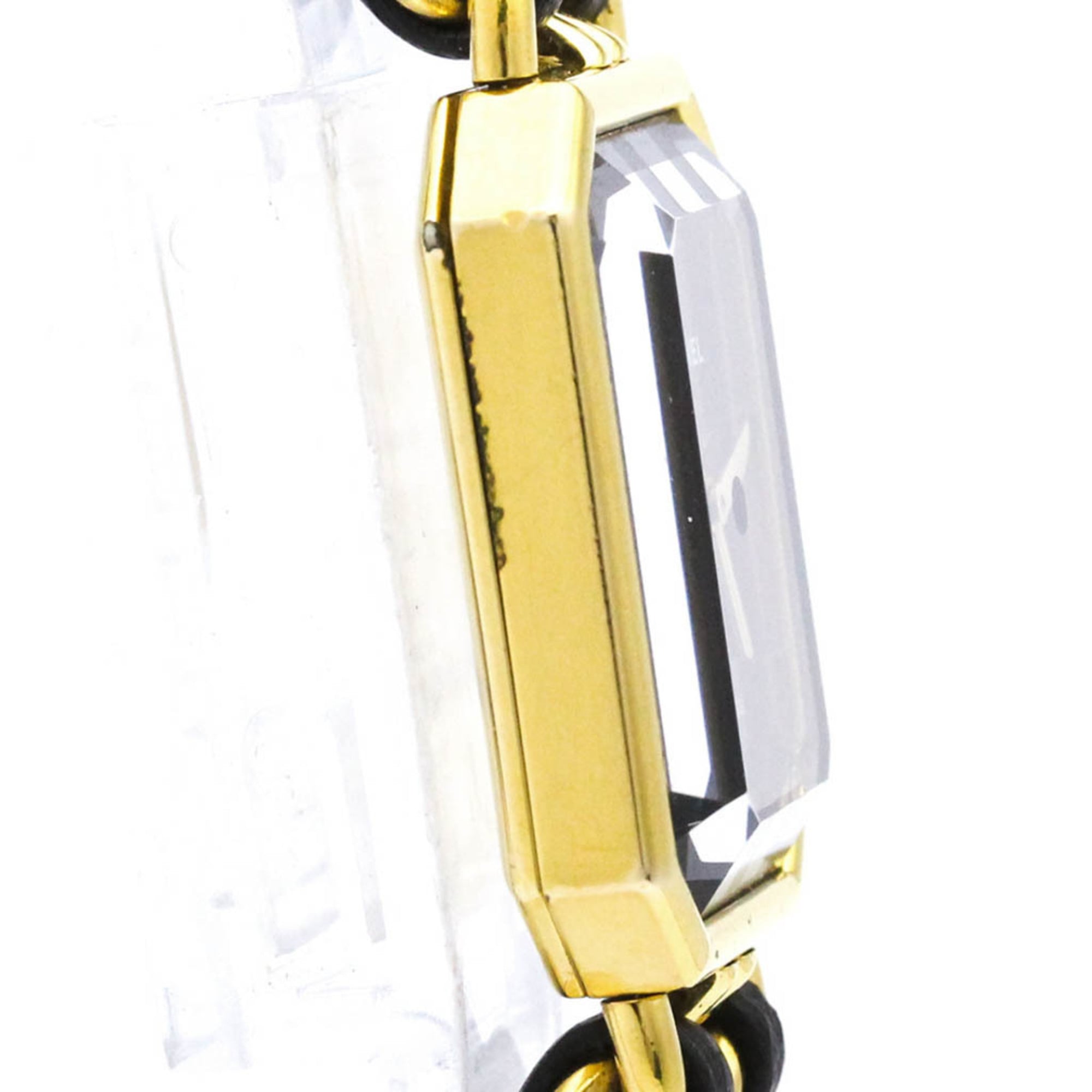 Chanel Premiere Rock Quartz Watch Plated Metal And Leather Watch (Pre-Owned)