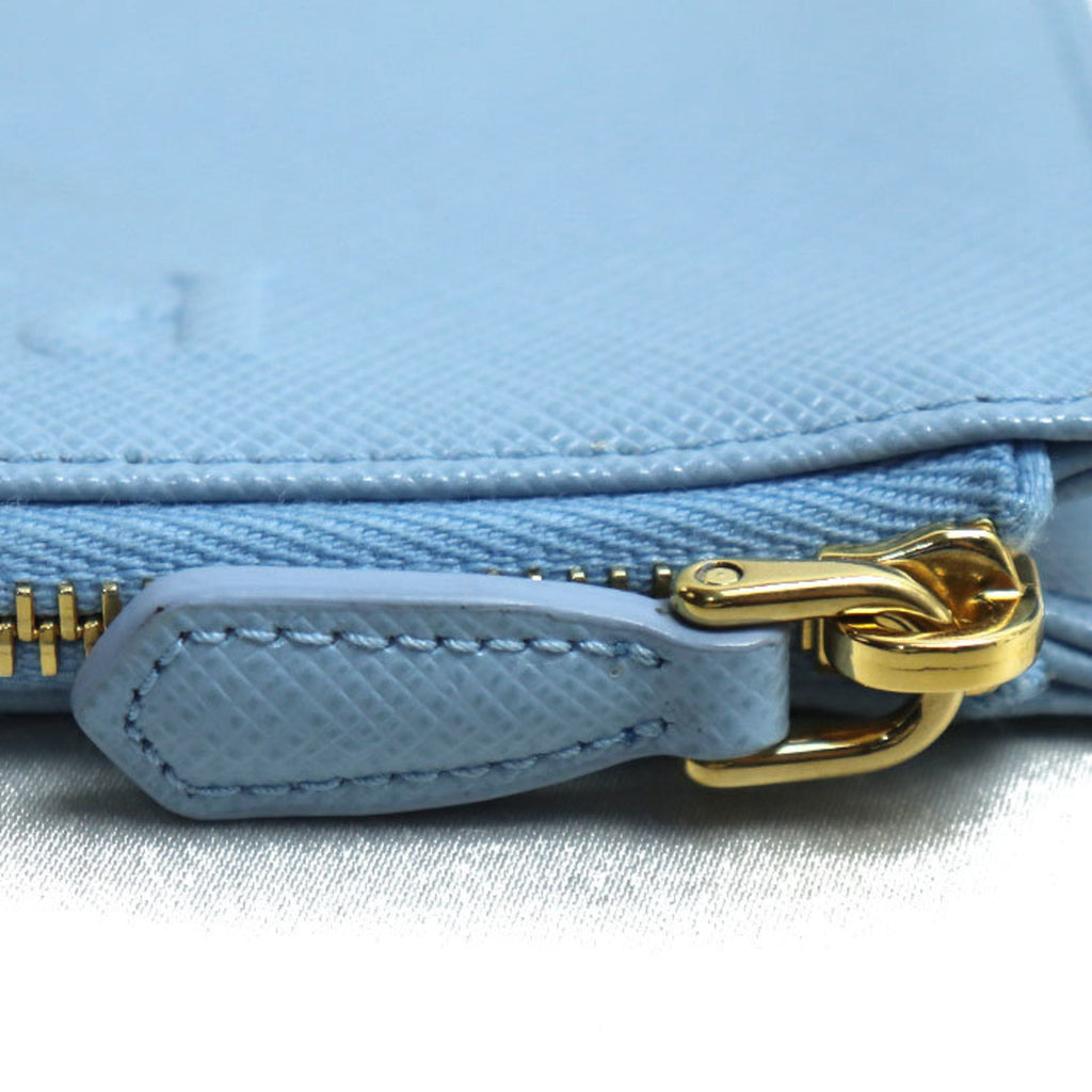 Prada Light Blue Leather Coin Purse/Coin Case (Pre-Owned)