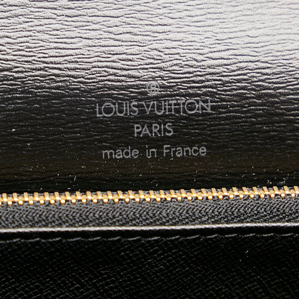 Louis Vuitton Black Noir Leather Handbag (Pre-Owned)