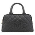 Chanel Black Caviar Leather Boston Bag Handbag (Pre-Owned)