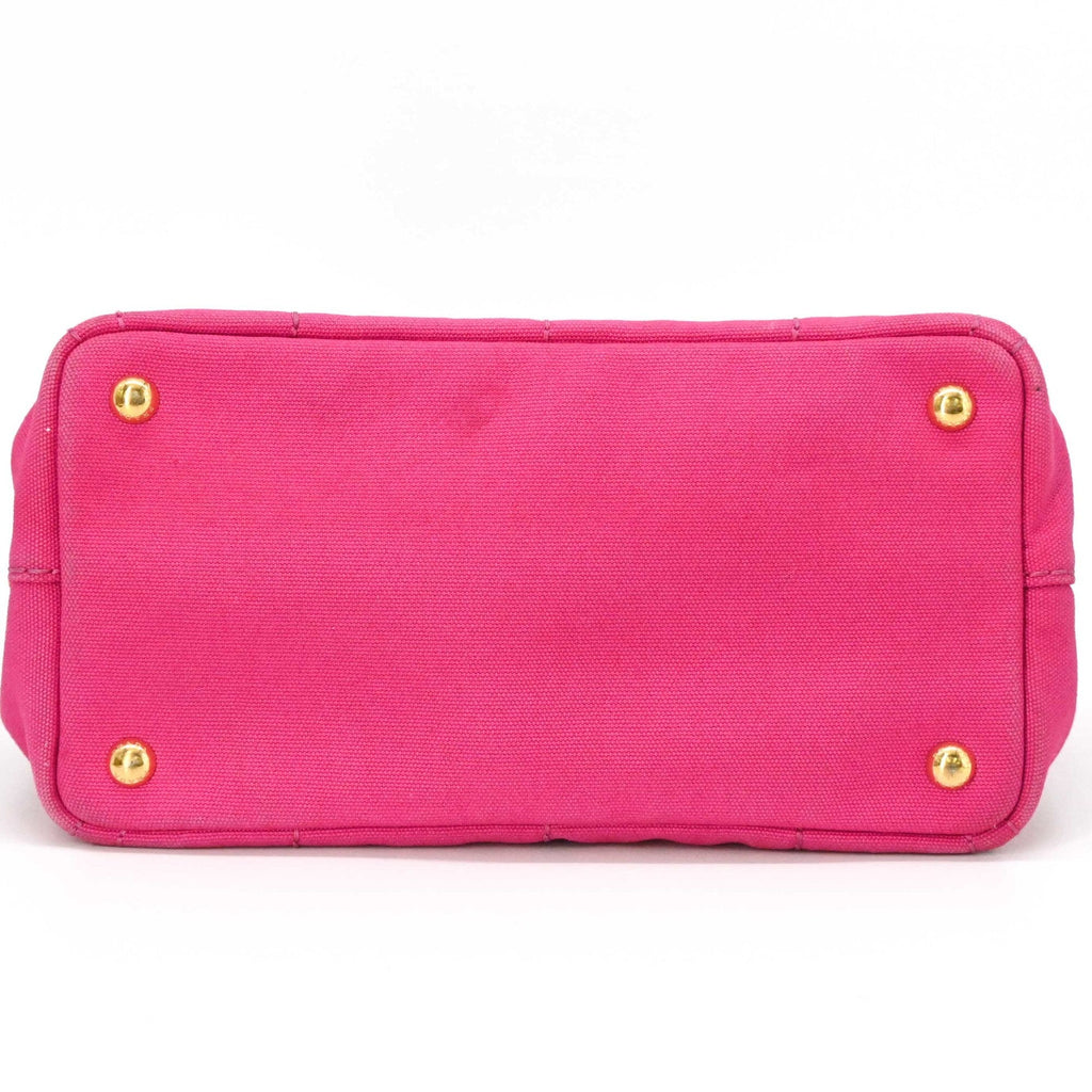 Prada Pink Canvas Handbag Shoulder Bag (Pre-Owned)