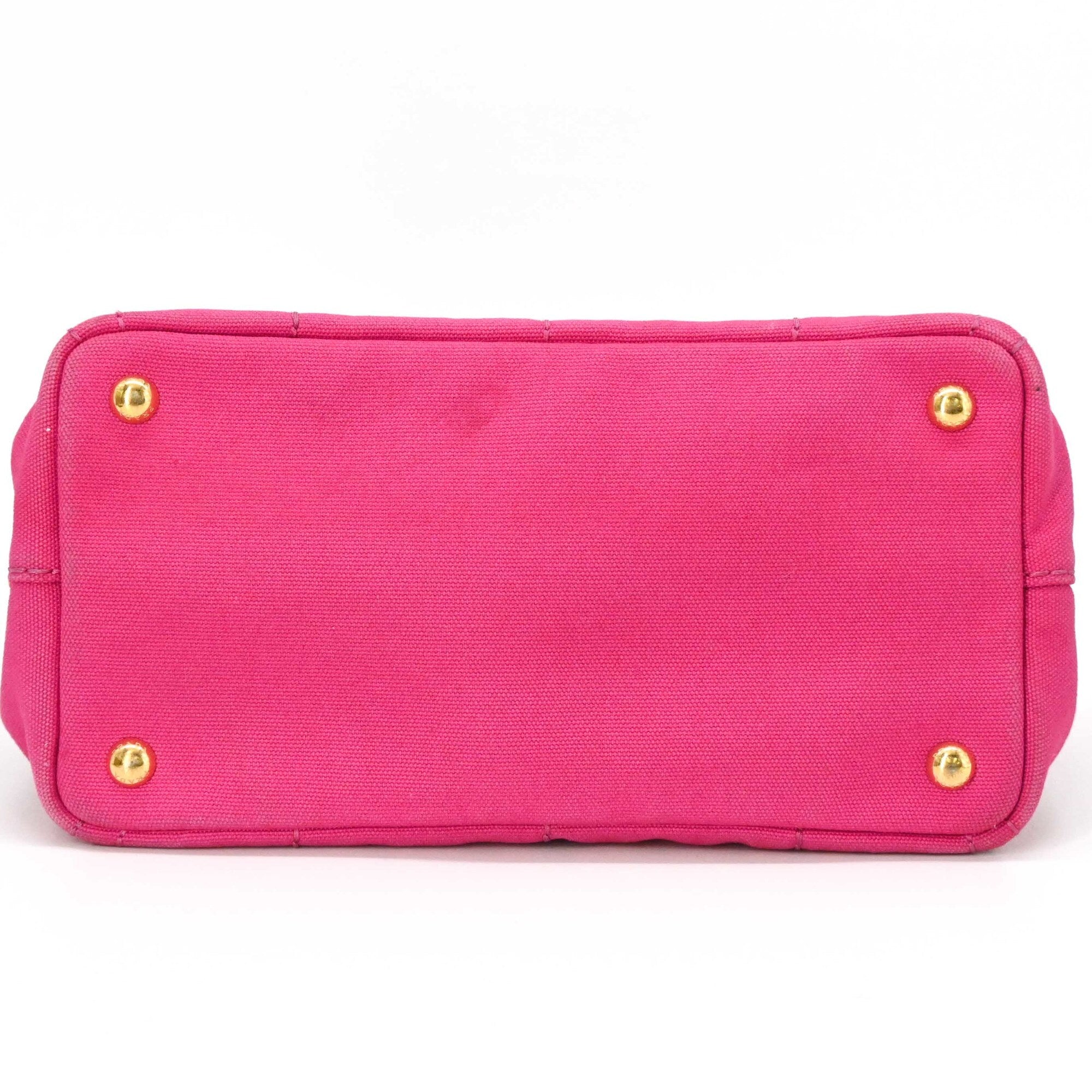 Prada Pink Canvas Handbag Shoulder Bag (Pre-Owned)