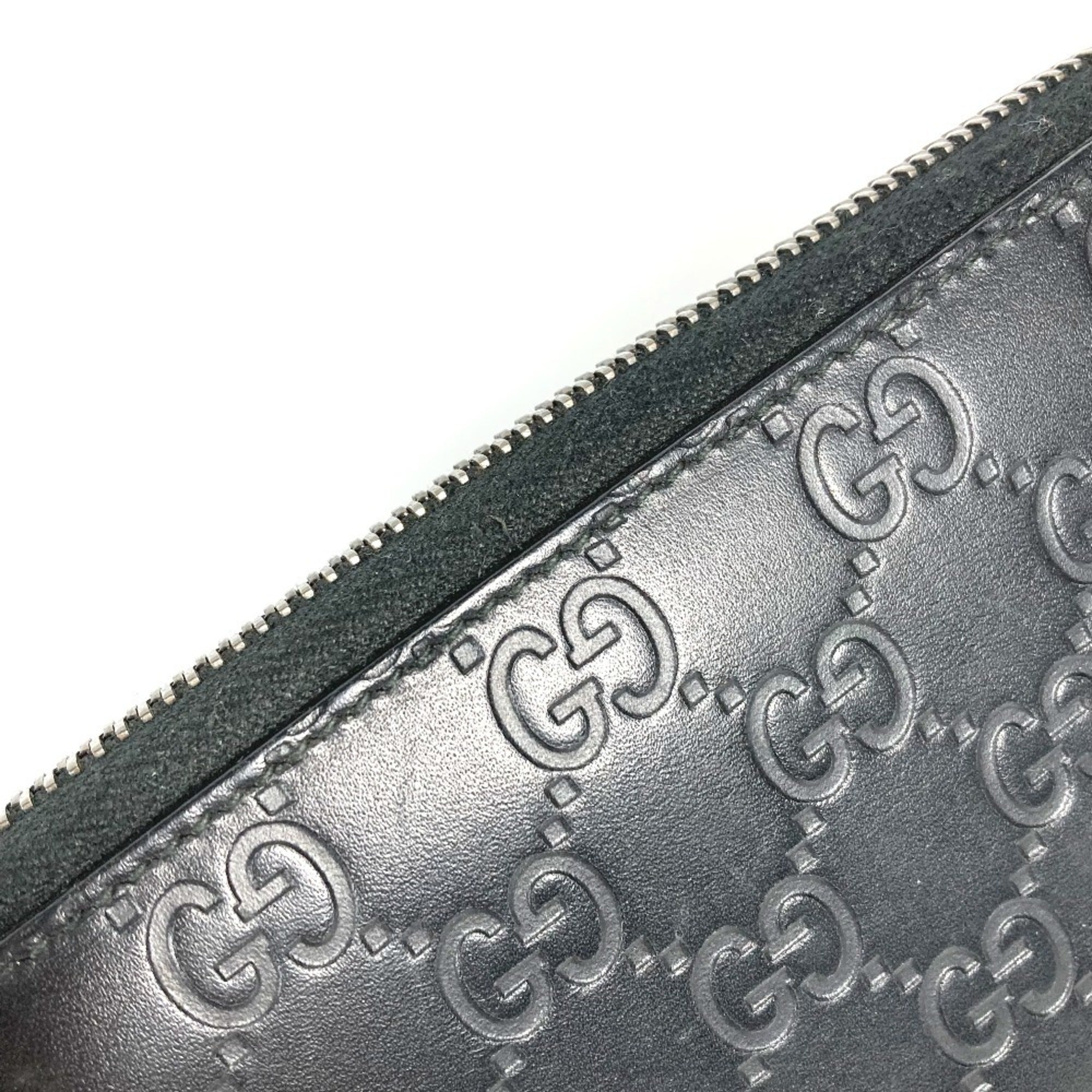 Gucci Black Leather Long Wallet (Bi-Fold) (Pre-Owned)