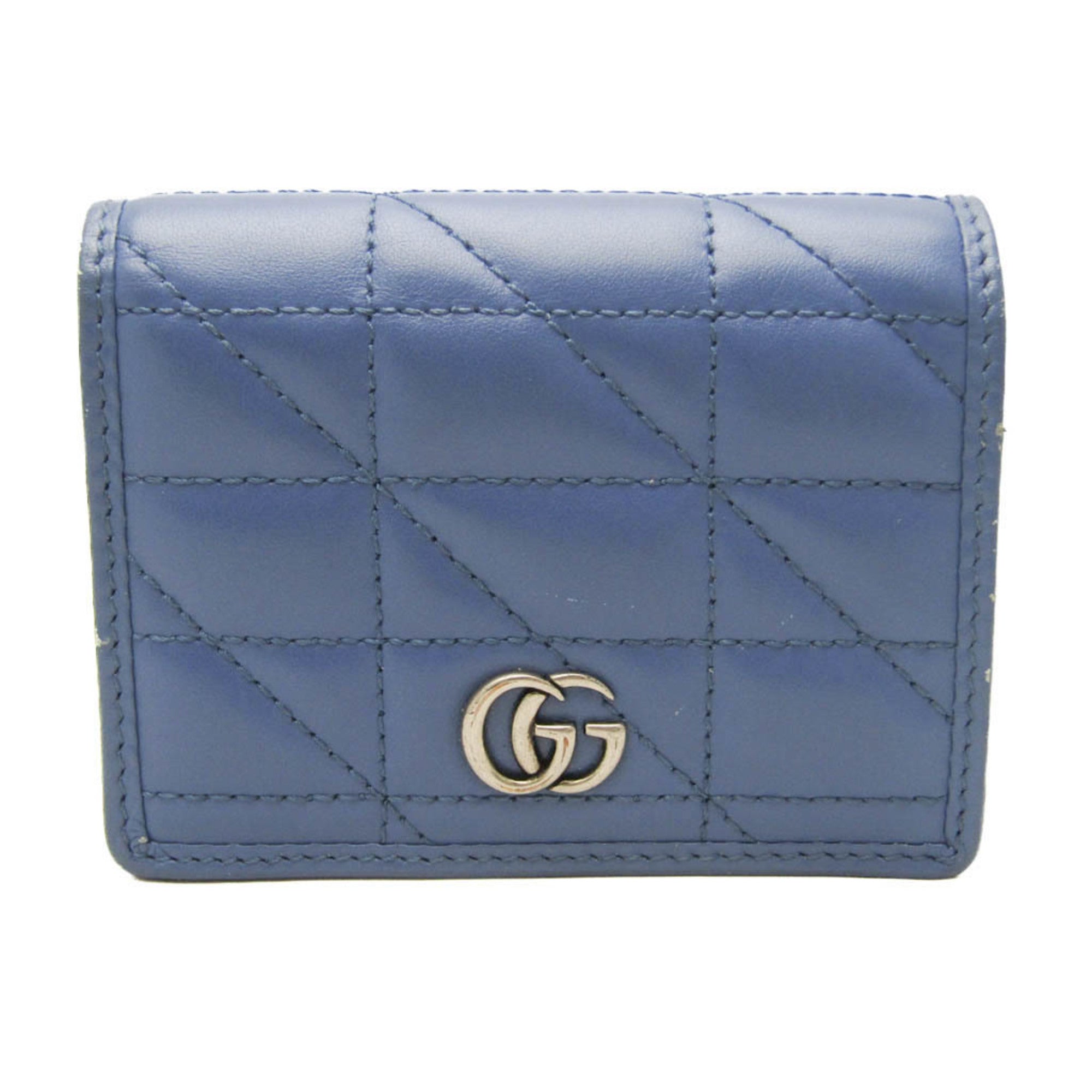 Gucci Blue Leather Wallet (Bi-Fold) (Pre-Owned)