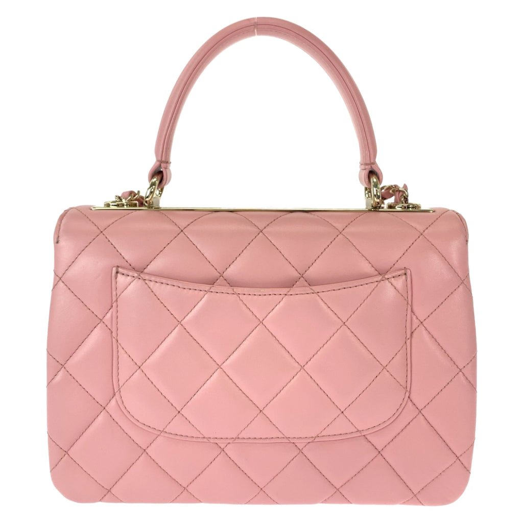 Chanel Pink Leather Handbag Shoulder Bag (Pre-Owned)