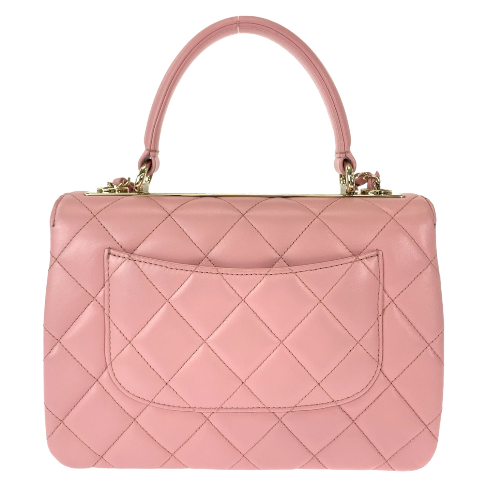 Chanel Pink Leather Handbag Shoulder Bag (Pre-Owned)