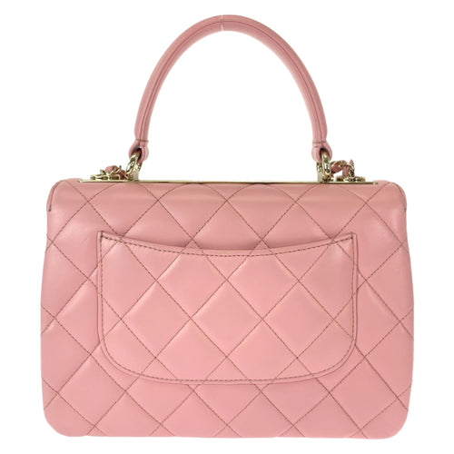 Chanel Pink Leather Handbag Shoulder Bag (Pre-Owned)