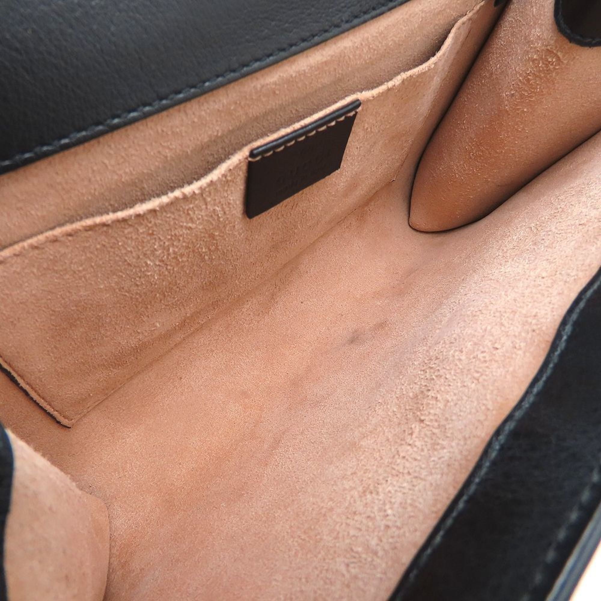 Gucci Black Leather Shoulder Bag (Pre-Owned)