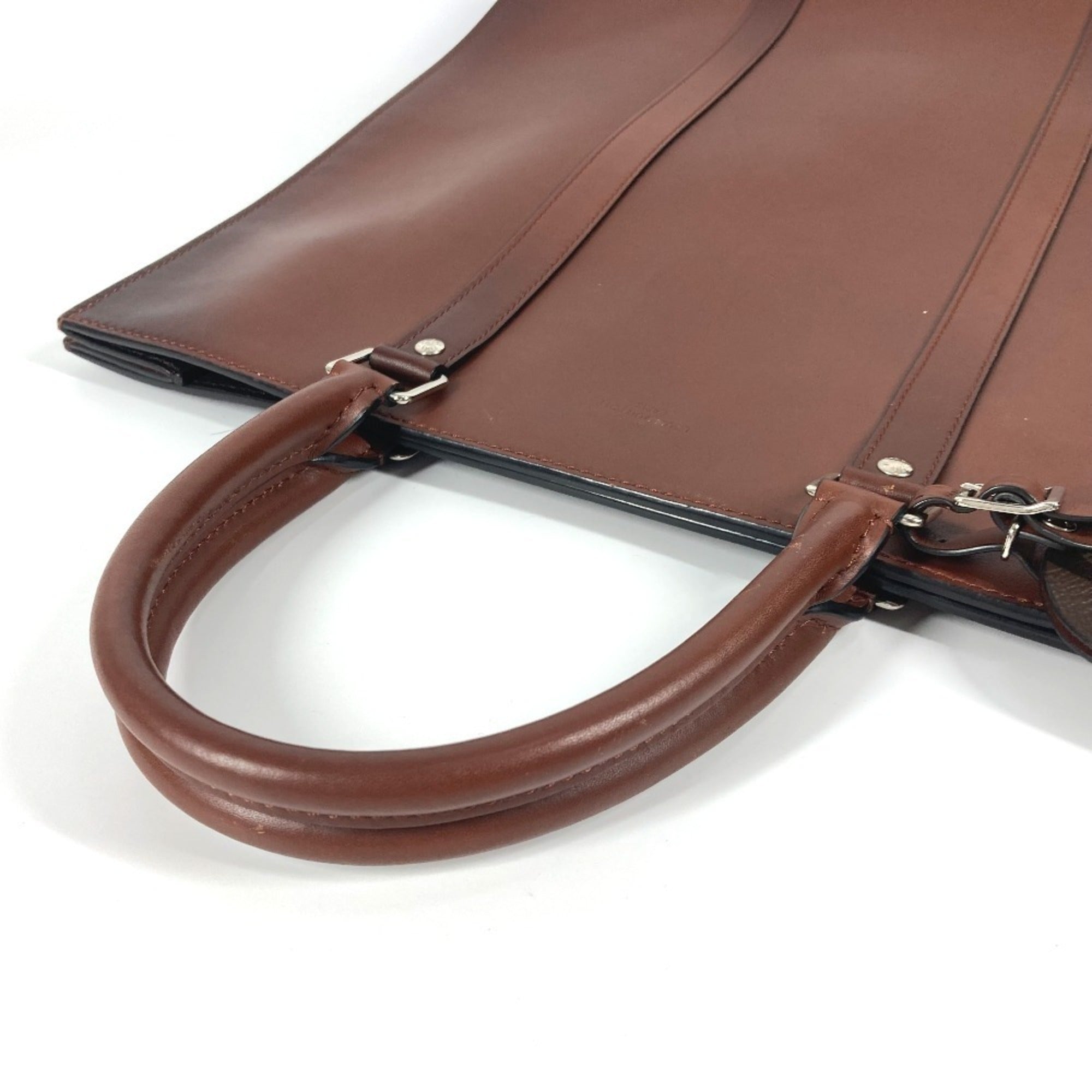 Louis Vuitton Brown Nomade Leather Briefcase Handbag Tote Bag (Pre-Owned)