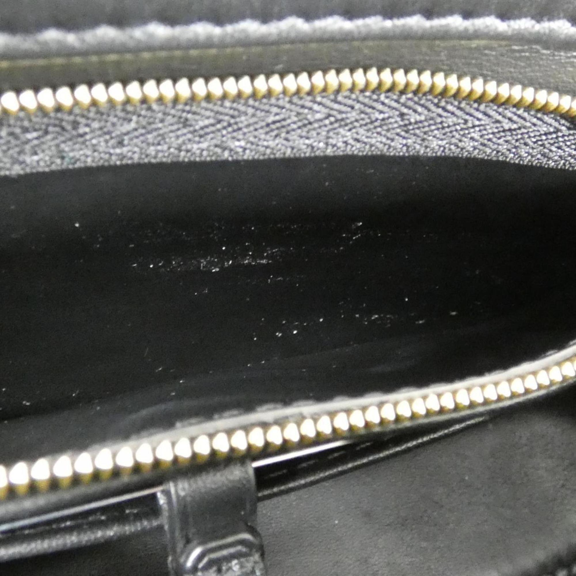 Louis Vuitton Black Leather Shoulder Bag (Pre-Owned)