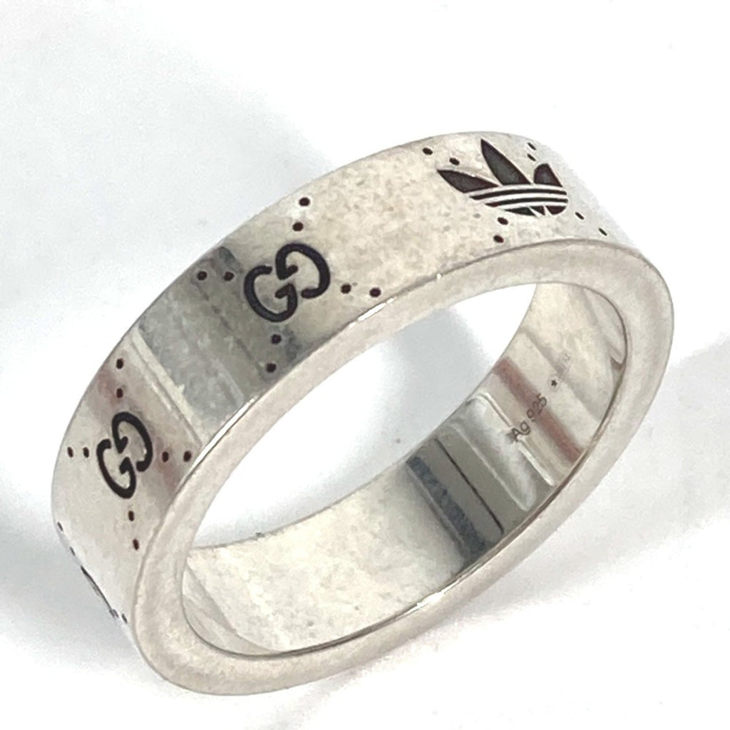 Gucci Silver Black Silver 925 Band Ring (Pre-Owned)
