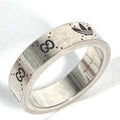 Gucci Silver Black Silver 925 Band Ring (Pre-Owned)