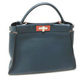 Fendi Blue Leather Handbag (Pre-Owned)