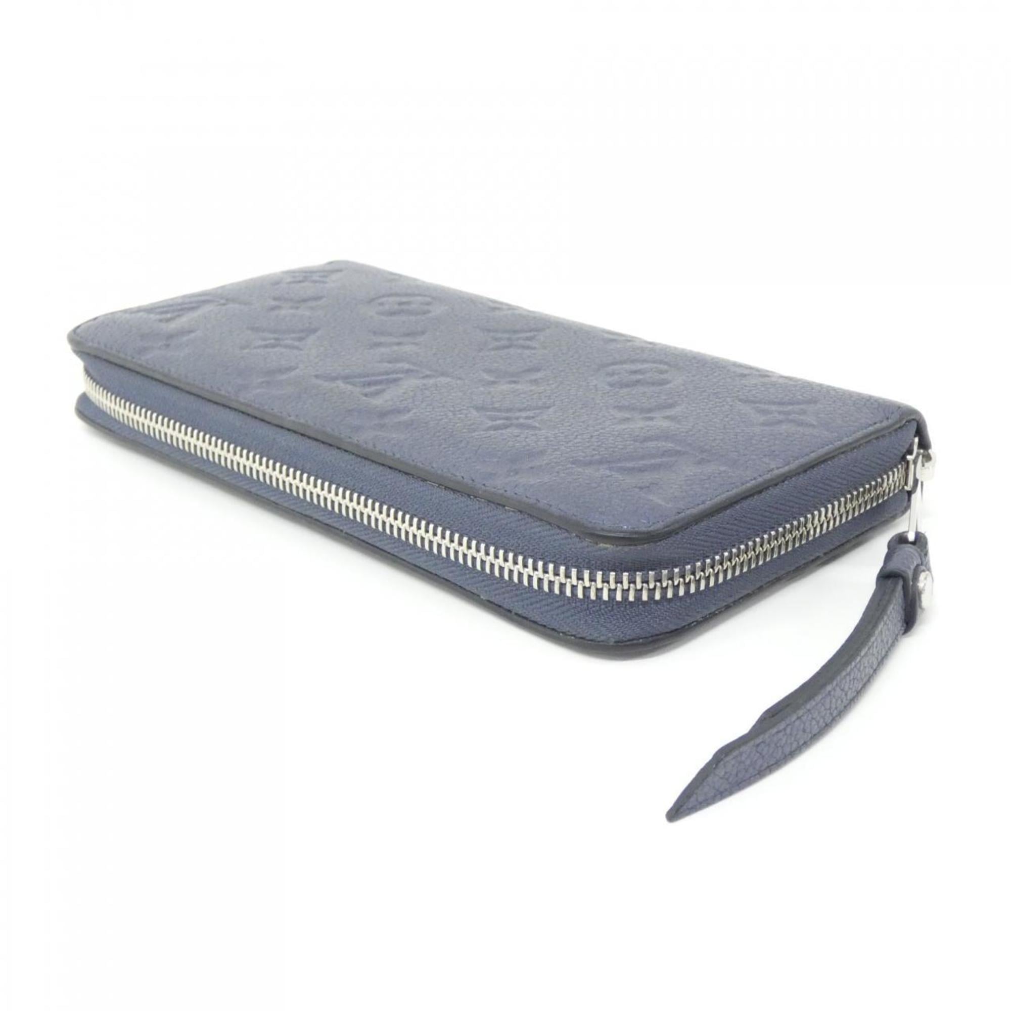Louis Vuitton Navy Leather Long Wallet (Bi-Fold) (Pre-Owned)